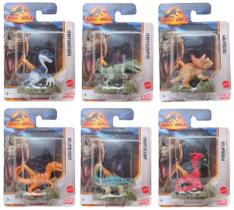 Coleção c/ 6 Mini Figuras Dinossauros Jurassic World - Mattel