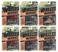 Coleção c/ 6 Miniaturas Exército Wheeled Warriors 2021 R1 B - 1/64 - Johnny Lightning