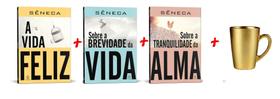 Coleção café com Sêneca 3 livros + caneca dourada exclusiva