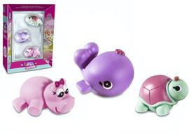 Coleção com 3 Brinquedos de Vinil Cuties Baby Girls a Partir de 3 Meses