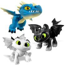 Coleção com 3 Dragões de Brinquedo como Treinar seu Dragão