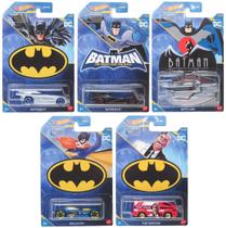 Coleção com 5 Carrinhos Temáticos Batman - 1/64 - Hot Wheels