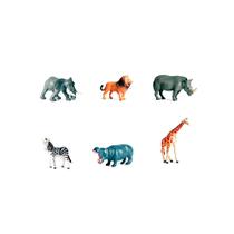 Coleção com 6 animais selvagens miniaturas sortidos Toyng