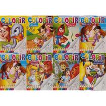Coleção com 8 livros para colorir - contos clássicos - infantil