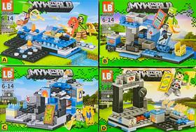 Coleção completa com 4 Legos Minecraft My World - 505 peças - LB1189 Coleção completa com 4 Legos Minecraft My World - 505 peças - LB1189