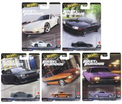 Coleção Completa com 5 Miniaturas Fast and Furious - Velozes e Furiosos - Mix 2 2025 - 1/64 - Hot Wheels Premium