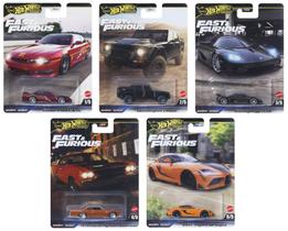 Coleção Completa com 5 Miniaturas Fast and Furious - Velozes e Furiosos - Mix 3 2025 - 1/64 - Hot Wheels Premium Coleção Completa com 5 Miniaturas Fast and Furious - Velozes e Furiosos - Mix 3 2025 - 1/64 - Hot Wheels Premium