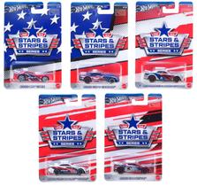 Coleção Completa com 5 Miniaturas Stars &amp Stripes Series 2024 - 1/64 - Hot Wheels