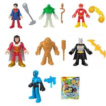 Coleção Completa Imaginext Fisher-Price DC Friends Série 8 - Batman, Cara de Barro, Monstro do Pântano, Supergirl, Flash