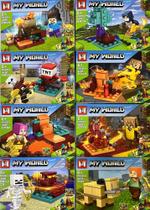 Coleção completa Lego Minecraft 8 em 1 - 332 peças - MG588
