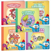 Coleção Contos Clássicos Com Galinha Pintadinha Kit 5 Volumes Chapeuzinho Vermelho Cachinhos Dourados Os Três Porquinhos