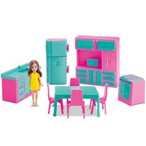 Coleção Cozinha Judy Home Com Boneca Acessórios Presente Menina 405 - Samba Toys
