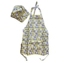 Coleção Cozinha-Kit Cozinheiro-Avental e touca -MENINO Coleção Cozinha-Kit Cozinheiro-Avental e touca -MENINO