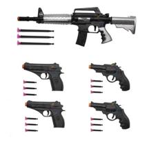 Coleção de armas de brinquedos arminhas plástica lança dardos Coleção de armas de brinquedos arminhas plástica lança dardos