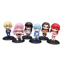 Coleção de brinquedos de figuras de anime, 6 peças, modelo Dengeki Bunko Coleção de brinquedos de figuras de anime, 6 peças, modelo Dengeki Bunko