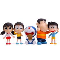 Coleção de brinquedos de figuras de anime Doraemons Nobita x5 - 3,2-6 cm