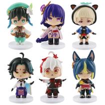 Coleção de brinquedos de figuras de anime Genshins Impacts 6 unidades