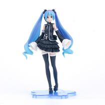 Coleção de brinquedos de figuras de anime Hatsune Miku Blue Hair 8,5 cm