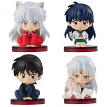 Coleção de brinquedos de figuras de anime Inuyasha, 4 peças, decoração de modelos Coleção de brinquedos de figuras de anime Inuyasha, 4 peças, decoração de modelos