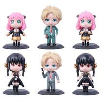 Coleção de brinquedos de figuras de anime, modelo 6 peças, família Spys, 10 cm Coleção de brinquedos de figuras de anime, modelo 6 peças, família Spys, 10 cm