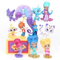 Coleção de brinquedos de figuras de anime Shimmers Shines, modelo de 12 unidades