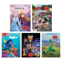 Coleção de livros infantis bílingues - Frozen 2, Mickey, Procurando Dory, Toy Story 4 e O Bom Dinossauro