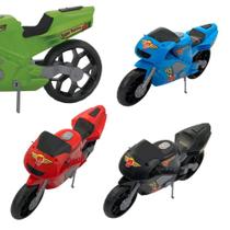 Coleção De Miniaturas De Motos Em 04 Cores Rodas Esportivas - Bs Toys