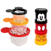 Coleção de Potes do Mickey Alimentos e Temperos 6 Peças