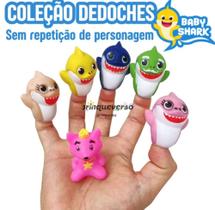 Coleção Dedoches Família Shark com Pinkfong. 6 Dedoches Sem Repetição de Personagens.