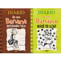 Coleção Diário de um Banana - Segurando Vela Vol 7 + Maré de Azar Vol 8 - Autor: Jeff Kinney - Capa Dura