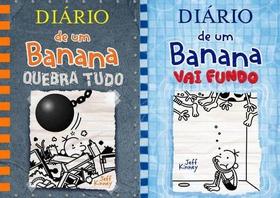 Coleção Diário de Um Banana Volumes 14 e 15 - Autor: Jeff Kinney - Capa Dura