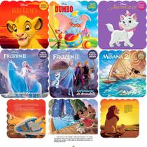 Coleção Disney Infantil Minha Primeira Leitura 6 Volumes Títulos Frozen Moana Rei Leao Aristogata Kit 6 Volumes
