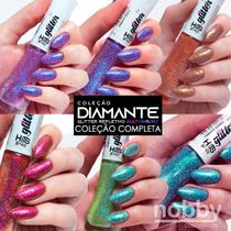 Coleção Esmaltes Glitter Refletivo Multichrome Hits 6un