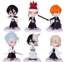 Coleção Figure Toy, 6 peças de Bleach Kurosaki Ichigo, 7 cm, PVC