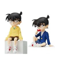 Coleção Figure Toy Conan Kudo Shinichi Anime 10 cm, 2 unidades