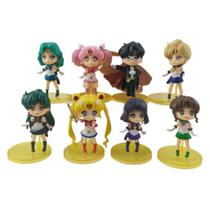 Coleção Figure Toy Sailor Moon Anime, 8 unidades, modelo 8-9 cm