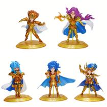 Coleção Figure Toy Saint Seiya Anime, 5 unidades, modelo 10-11 cm