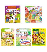 Coleção Infantil Bichinhos da Fazenda - Kit com 5 Livrinhos