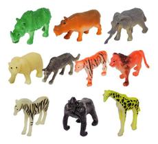 Coleção infantil zoo animal 1 unidade kit completo polibrinq