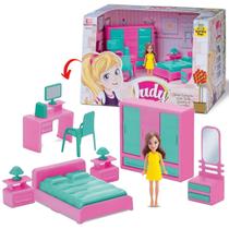 Coleção Judy Mini Quarto com Boneca e Acessórios Samba Toys