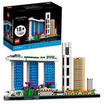 Coleção LEGO Architecture Skyline: kit de construção Singapore 21057 modelo de exibição colecionável para adultos (827 peças)