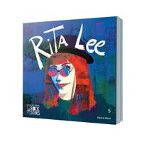 Coleção Livro Da Folha Rock Stars Edição 5 Rita Lee Com Cartão Postal Colecionável