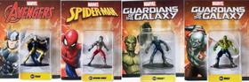 Coleção Marvel Metalfigs Drax + Thor + Groot + Spider-Man