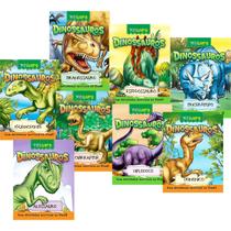 Coleção Mini Livro infantil Dinossauros Animais Fauna