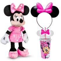 Coleção Minnie Rosa Boneca 45cm com Falas em Português + Copo E Tiara Rosa Coleção Minnie Rosa Boneca 45cm com Falas em Português + Copo E Tiara Rosa