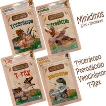 Coleção Mundo dos Minidinos - Pterodáctilo, T-Rex, Tricerátopo, Velociráptor Todolivro Coleção Mundo dos Minidinos - Pterodáctilo, T-Rex, Tricerátopo, Velociráptor Todolivro