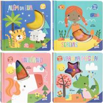 Coleção mundo iluminado - 4 vol: além da lua + sereias + unicórnios + varinha mágica