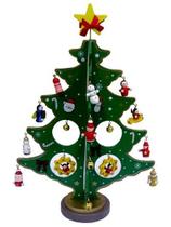 Coleçao Natal Bonequinhos Natalino Mini Arvore Madeira (919)