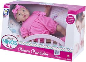 Coleção Ninos Bebê Reborn Pesadinho Menina - Cotiplás 2180