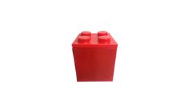 Coleção Nova Guarda Volumes Caixa Organizadora Cubo Lego Vermelho-Feito de moldes com encaixe- para empilhar e decorar-B - Valentina Brinquedo